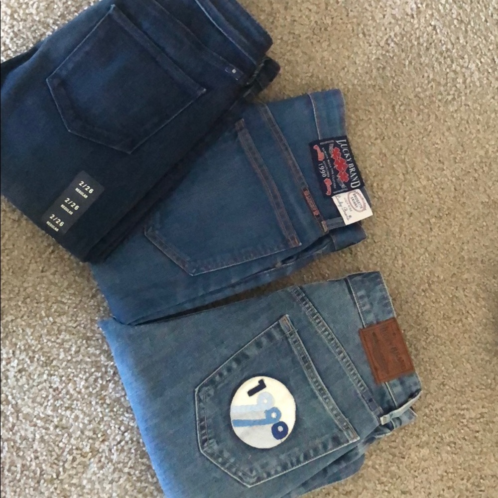 Bundle - 3 pairs of Lucky Brand Jeans size 2/26